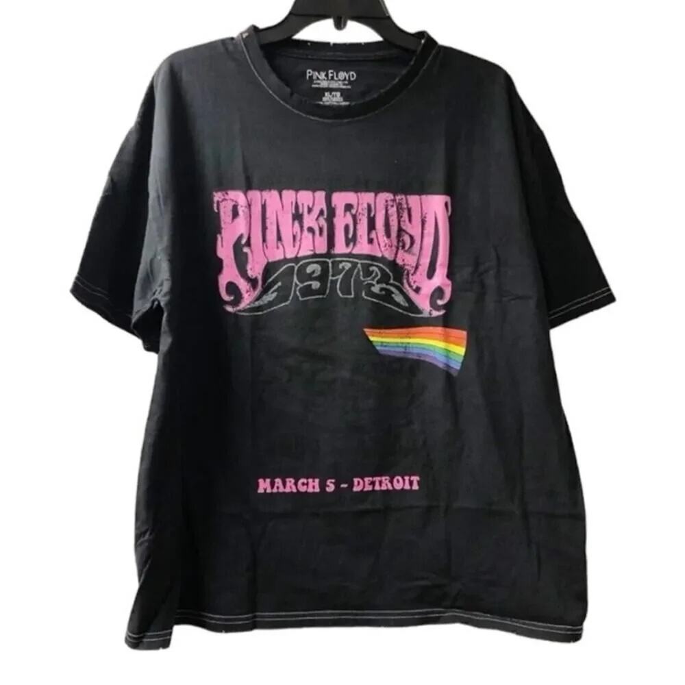 Pink Floyd Distressed 1973 Detroit Tour Graphic Tee Size XL New with Tag